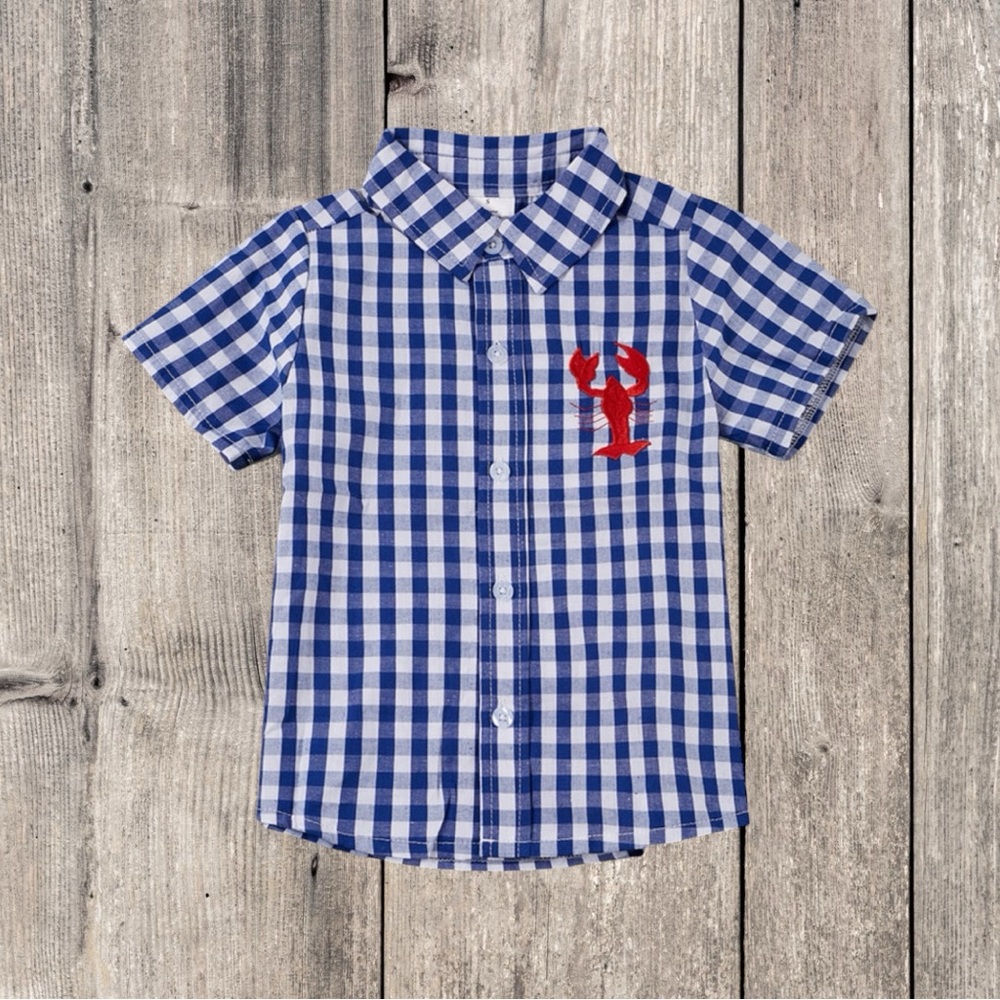 Gingham Lobster Collared Shirt